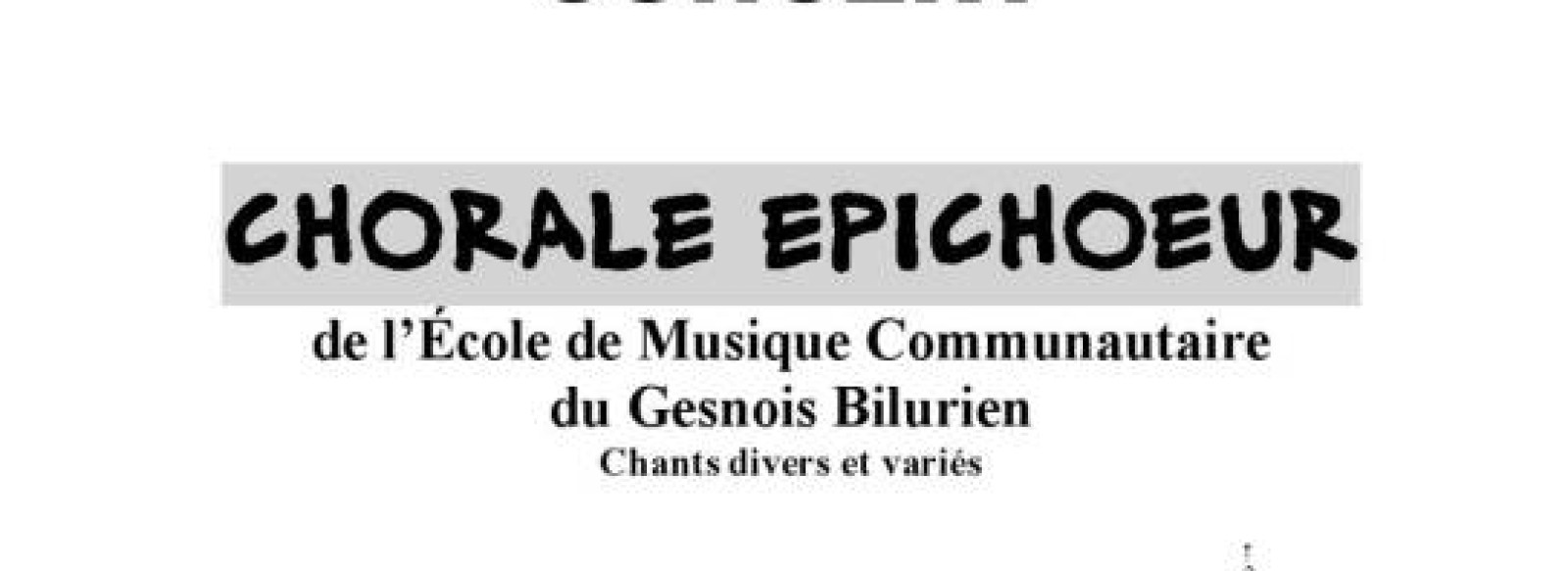 Concert chorale Epichoeur