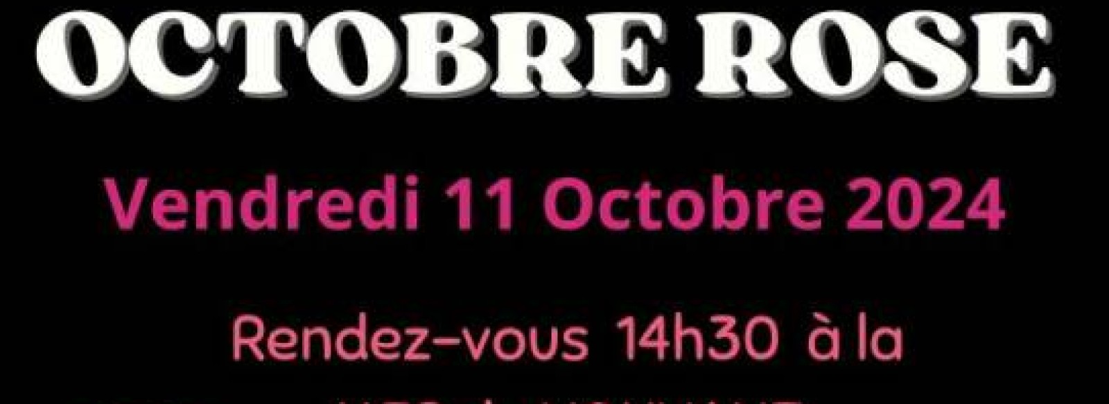 OCTOBRE ROSE - COURSE OU MARCHE